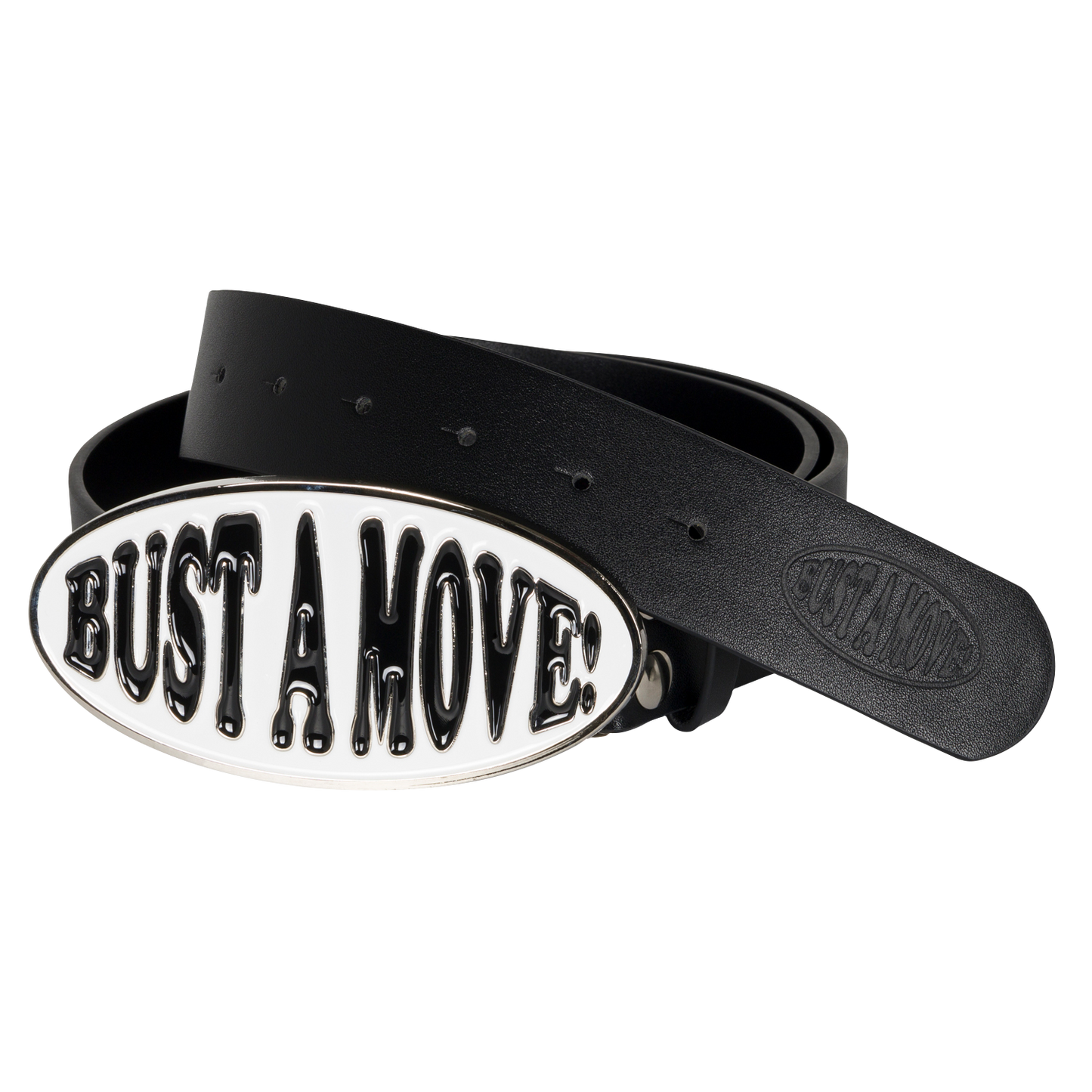 Bust a Move White Buckle Belt