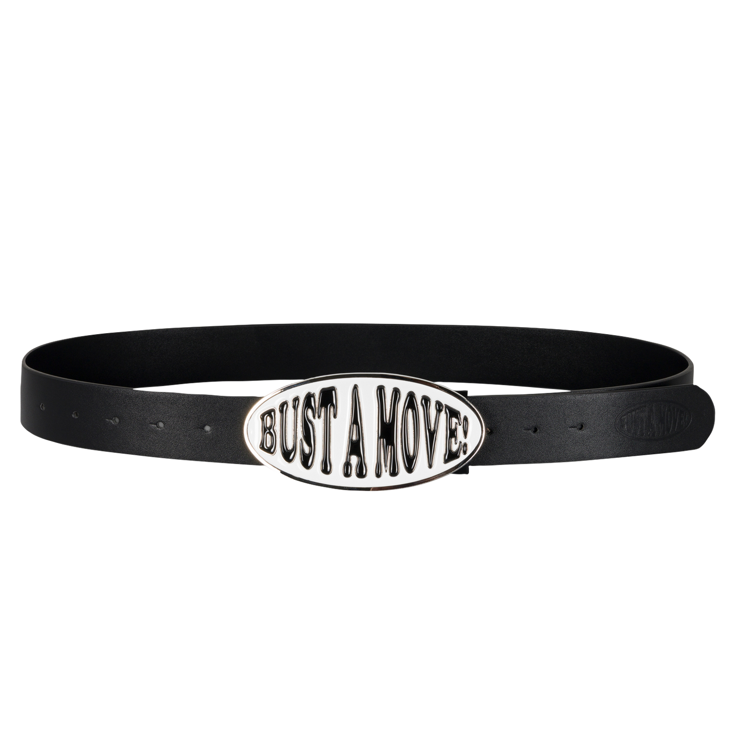 Bust a Move White Buckle Belt